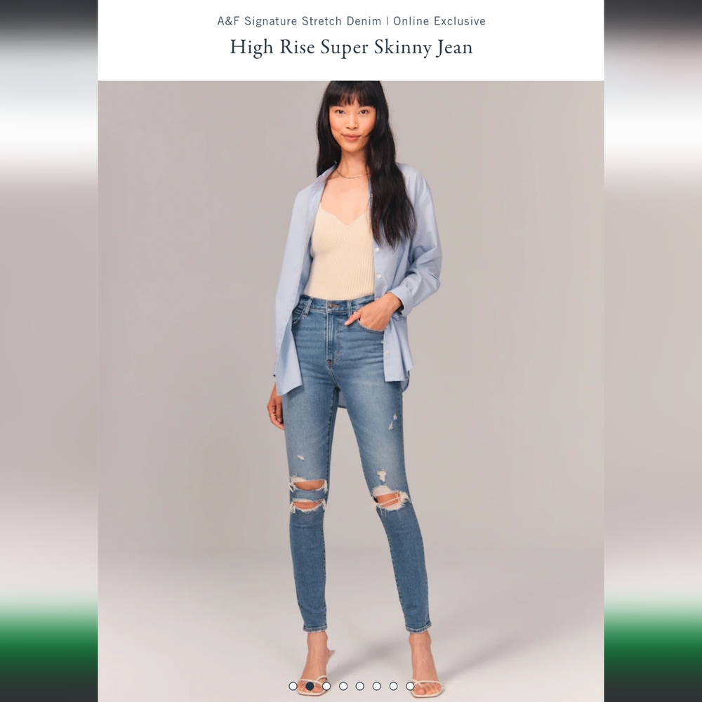 Abercrombie High Rise Super Skinny Ankle Jeans